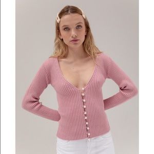Musier Paris Clara Cardigan in Pink